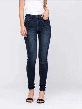Good American Dark Blue High Rise Skinny Jeans Size Womens 10/30